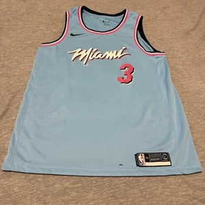 Nike NBA Miami 3 Tank Top Herren 52 XL Wade Swingman Grafik Trikot Selten - Bild 1 von 9