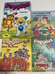 Vintage Popples Annual 1988 Hardcover & Softcover Book Lot 1980s W18 - Picture 1 of 12