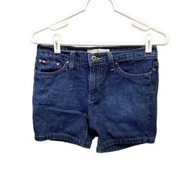 Women’s Tommy Hilfiger Dark Blue Cotton Denim Short Shorts Size 4 Small 29 x 4 - Image 1 of 4