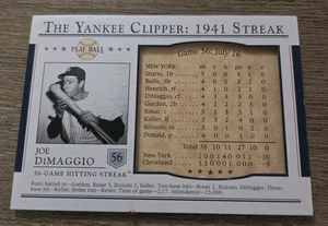 #S-56 2003 Upper Deck Play Ball Yankee Clipper 1941 Streak Joe DiMaggio YANKEES - Picture 1 of 2
