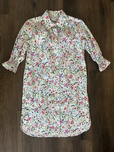 Finley USA Shirt Dress XXS Whimsy Floral Excellent Button Up Dress Preppy - Picture 1 of 8