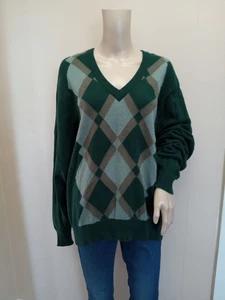 SNOW LOTUS Argyle Kaschmir V-Ausschnitt - Bild 1 von 3