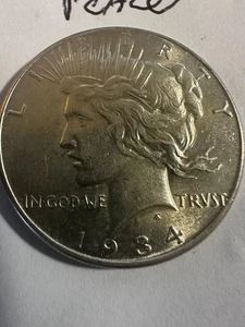 1934 Peace Silver Dollar GEM BU *UNCIRCULATED* Lot # 926 - Picture 1 of 4
