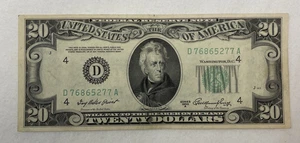 $20.00 BILL 1950 A CIRCULATED FEDERAL RESERVE BANK OF CLEVELAND - Picture 1 of 10