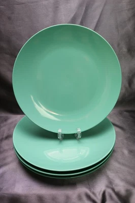 Tabletops Gallery Coupe 10.5 " All Aqua Dinner Plate Set of 4 - Image 1 of 4