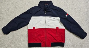 Tommy Hilfiger Jacke Kinder XS (4-5) rot weiß blau Full Zip Logo - Bild 1 von 5