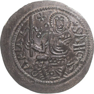 [#343325] Coin, Hungary, Bela III, Rézpén, 1172-1196, AU, Cop, per