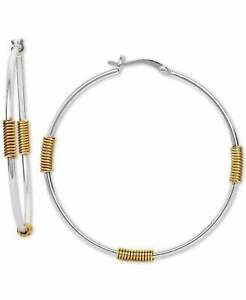 Giani Bernini Wire-Wrapped Hoop Earringsin Sterling Silver & 18k Gold-Plate