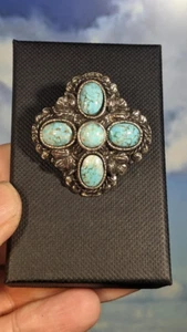 Vintage Celtic Miracle Multi Glass Agate Brooch, in Gift Box. 35mm - Picture 1 of 7