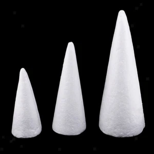 3Pcs 15/20/25cm Solid Christmas Tree Styrofoam Foam Materials Kids Craft DIY - Picture 1 of 8