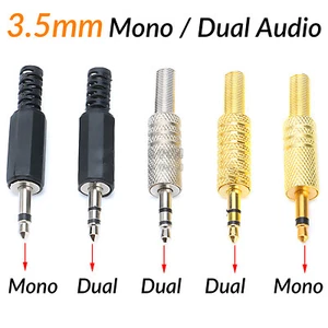 3.5mm Mini Stecker Klinke Adapter Mono/Zweikanal Audio Stereo Klinken Adapter - Picture 1 of 8