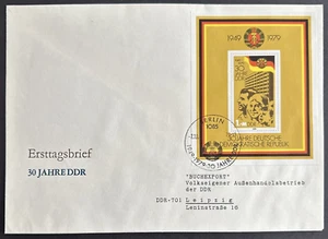 Germany DDR 1979 Sc# 2048 FDC Souvenir Sheet 30th Anniv. Berlin Postmark - Picture 1 of 2