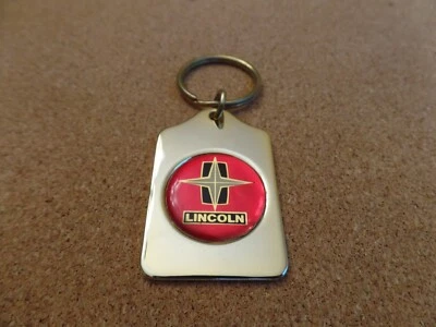 NEW NOS Lincoln Vintage Metal Car Keychain B-E Industries USA - Image 1 of 3