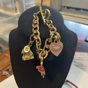 Vintage 2009 LimtdEd Juicy Couture Bracelet/Detachable Charms: Fish,bird, Heart. - Picture 1 of 10