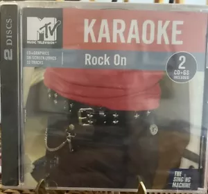 MTV Rock On by Karaoke (CD, Jun-2004, 2 Discs, Singing Machine Karaoke SEALED - Imagen 1 de 2