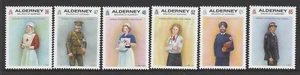 GUERNSEY - ALDERNEY 2011 RED CROSS Uniforms set of 6 MNH - Medical - Picture 1 of 1