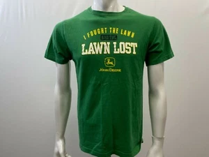 T-shirt uomo John Deere verde ho combattuto il prato e il prato perso taglia media - Foto 1 di 3