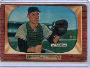 1955 Bowman Wes Westrum New York Giants #141 ⭐️💥🎯 G/G+ - Picture 1 of 2