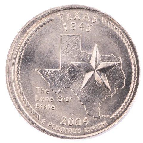 ERROR 2004 D Texas Statehood Quarter ANACS MS66 Tilted Partial Collar 25c Cover