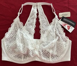 Curvy Couture Soma weiß Bügel Bralette Häkelspitze volle Abdeckung 38DD Neu mit Etikett! - Bild 1 von 22