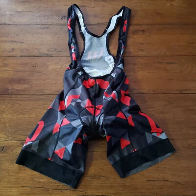 Wattie Ink Womens 2XL Cycling Bibshorts Red Black Compression Shorts Bib XXL - Image 1 of 4