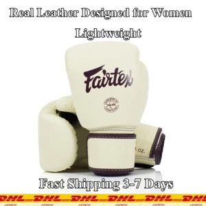 Real Leather Boxing Gloves Especially Designed for Women Soft Touch Fairtex - Picture 1 of 12