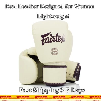 Real Leather Boxing Gloves Especially Designed for Women Soft Touch Fairtex - Image 1 of 4