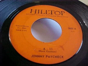 JOHNNY PAYCHECK - 1965 HONKY-TONK - EX AUDIO  - A-11 / WHERE (IN THE WORLD) - Picture 1 of 2