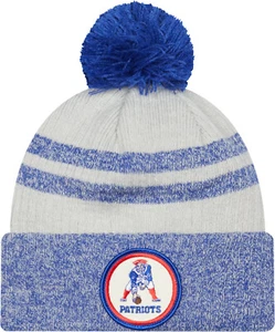 NEW ENGLAND PATRIOTS NFL NEW ERA LEGACY VINTAGE CUFFED POM BEANIE CAP HAT NWT! - Picture 1 of 7