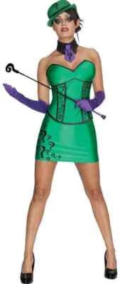 Adult Womens DC Comics The Riddler Super Villain Costume  - Image 1 of 3
