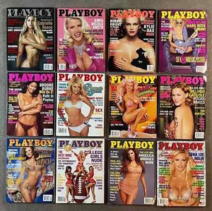 PLAYBOY MAGAZINE 2001 COMPLETE YEAR 12 ISSUES WITH CENTERFOLDS VG - Picture 1 of 1