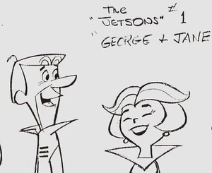 HANNA BARBERA JETSONS PUBBLICAZIONI ANIMAZIONE DISEGNO FOGLIO MODELLO - Foto 1 di 3