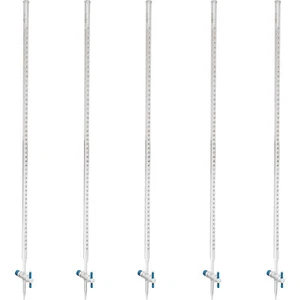 Burette, Borosilicate Glass with PTFE Stopcock, 50ml capacity. Pack of 5. - Picture 1 of 2