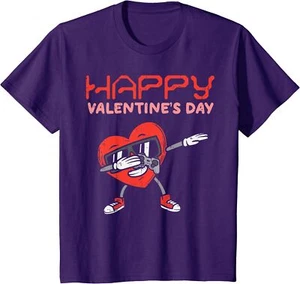 Happy Valentines Day Dab Heart Gamer Valentine Youth Unisex T-shirt - Picture 1 of 5