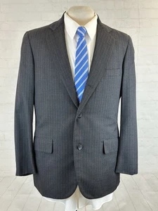 Vintage Brooks Brothers USA Men's Dark Gray Striped Athletic Fit Blazer 40R $895 - Picture 1 of 10