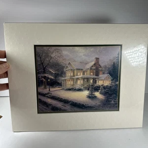 Thomas Kinkade Victorian Christmas III stampa opaca da collezione con certificato di autenticità 11" x 14" - Foto 1 di 8
