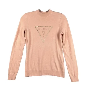 GUESS Los Angeles Strass Logo Mock Neck Pullover Sweater - Youth Size Small - Bild 1 von 4