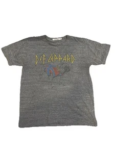 Def Leppard Bulldog T-Shirt London England 1988 Lucky Brand Größe XL grau Herren - Bild 1 von 8