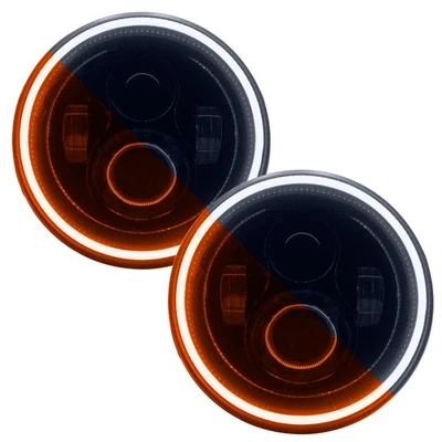 Oracle 07-18 Jeep Wrangler JK LED Halo Headlights with Amber/White Switchback Foto 1 de 4