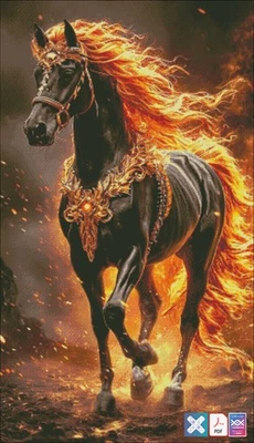 Wings of Fire DIGITAL DOWNLOAD Chart Counted Cross Stitch Pattern PDF - Image 1 of 4