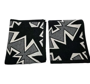 Pendleton Sky City Wolle Standard Shams 2er Set schwarz weiß Made in USA nicht mehr produziert  - Bild 1 von 13