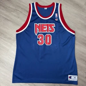 KERRY KITTLES New Jersey Nets Champion Jersey 48 XL Brooklyn Vintage NBA - Picture 1 of 8