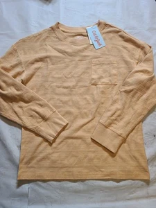 Boys' Long Sleeve Jacquard T-Shirt Cat & Jack Gold Size Small - Picture 1 of 5