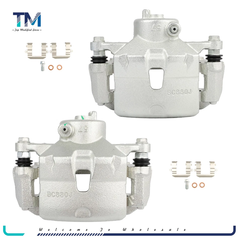 Par de pinzas de freno delanteras con soporte para Kia Soul 2014 2015 2016 2017 2018 Foto 1 de 4