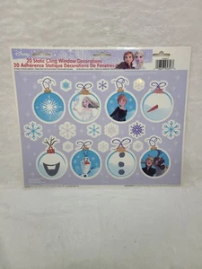 DISNEY Adesivi per Finestre di Natale ~FROZEN 20 Attacchi 1 Foglio - Foto 1 di 2