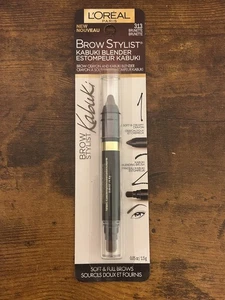 LOREAL Paris Brow Stylist Kabuki Blender WP Brow Crayon 313 BRUNETTE sealed NIP - Picture 1 of 2