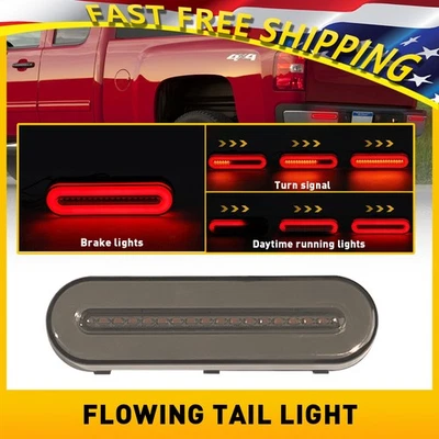 1x Luces de freno traseras LED de 5" rojas/ámbar ovaladas para camión remolque DRL Foto 1 de 4