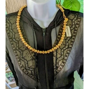 ANNE KLEIN II Vintage nudos en tono dorado junto con bola de cuentas en tono dorado 24" - Imagen 1 de 13