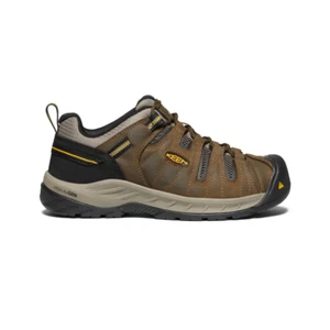 KEEN Flint II Soft-Toe Work Shoes Mens Cascade Brown/Golden Rod Sz 12 1023241D - Picture 1 of 5