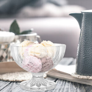  Clear Dessert Tasse Acryl -Eiscreme Tasse Kristall Joghurt Tasse Pudding Footed